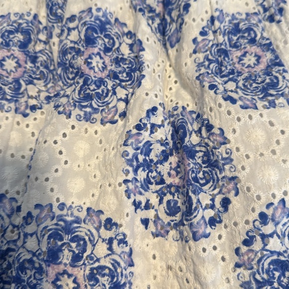 Janie and Jack Blue and White Floral Dress - Picture 3 of 9